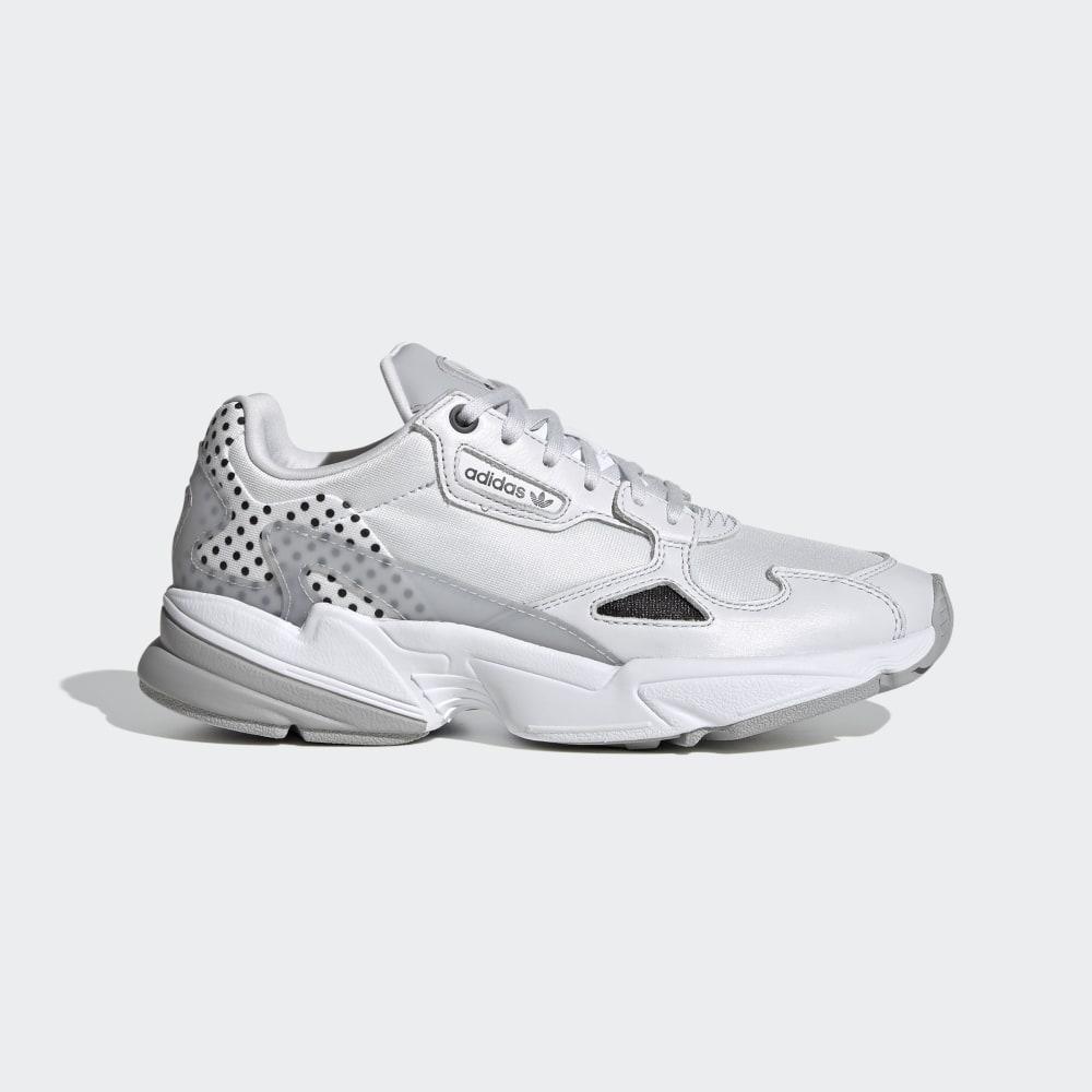 Adidas Women's Falcon Originals Shoes White/Black/Grey Ireland EF4983